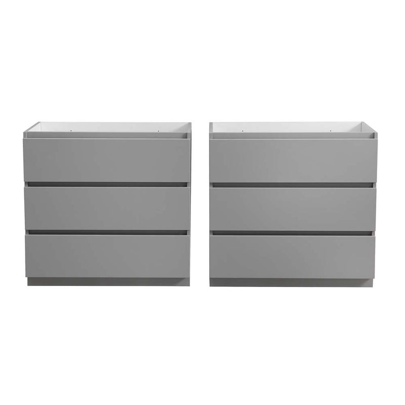 Fresca Lazzaro 72" Gray Free Standing Double Sink Modern Bathroom Cabinet FCB93-3636GR-D