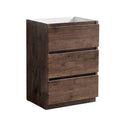 Fresca Lazzaro 24" Rosewood Free Standing Modern Bathroom Cabinet FCB9324RW