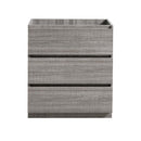 Fresca Lazzaro 30" Glossy Ash Gray Free Standing Modern Bathroom Cabinet FCB9330HA