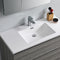 Fresca Lazzaro 42" Glossy Ash Gray Free Standing Modern Bathroom Cabinet with Integrated Sink FCB9342HA-I