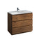 Fresca Lazzaro 42" Rosewood Free Standing Modern Bathroom Cabinet w/ Integrated Sink FCB9342RW-I