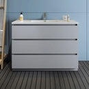 Fresca Lazzaro 48" Gray Free Standing Modern Bathroom Cabinet with Integrated Sink FCB9348GR-I