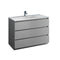 Fresca Lazzaro 48" Gray Free Standing Modern Bathroom Cabinet w/ Integrated Sink FCB9348GR-I