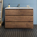 Fresca Lazzaro 48" Rosewood Free Standing Modern Bathroom Cabinet with Integrated Sink FCB9348RW-I