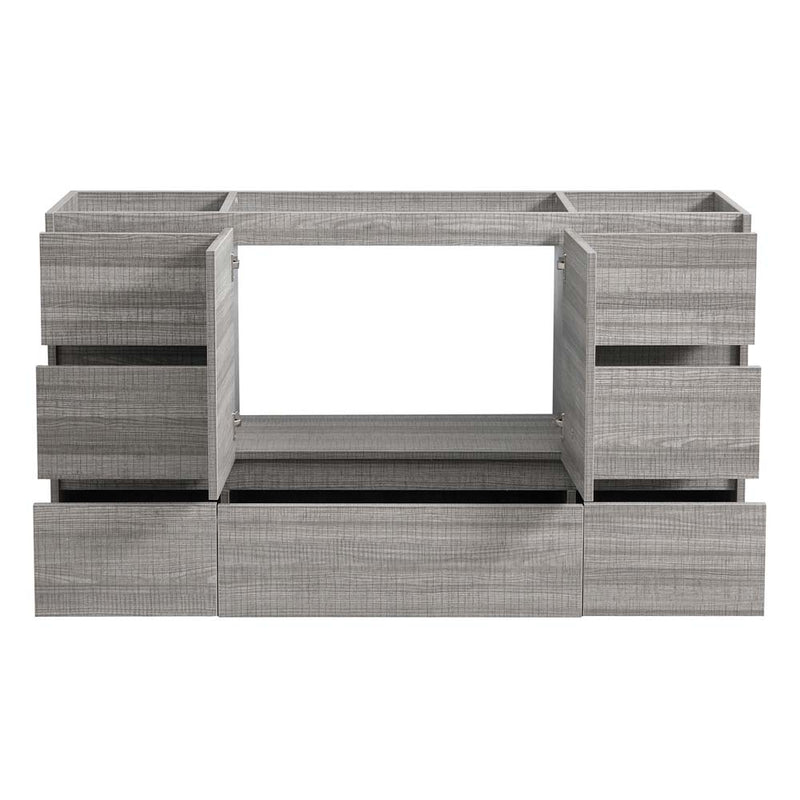 Fresca Lazzaro 60" Glossy Ash Gray Free Standing Single Sink Modern Bathroom Cabinet FCB9360HA-S