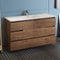 Fresca Lazzaro 60" Rosewood Free Standing Modern Bathroom Cabinet with Integrated Single Sink FCB9360RW-S-I