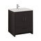 Fresca Imperia 30" Dark Gray Oak Free Standing Modern Bathroom Cabinet w/ Integrated Sink FCB9430DGO-I