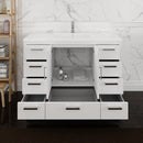 Fresca Imperia 48" Glossy White Free Standing Modern Bathroom Cabinet with Integrated Sink FCB9448WH-I