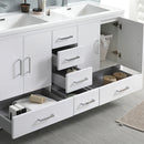 Fresca Imperia 60" Glossy White Free Standing Modern Bathroom Cabinet with Integrated Double Sink FCB9460WH-D-I