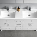 Fresca Imperia 60" Glossy White Free Standing Modern Bathroom Cabinet with Integrated Double Sink FCB9460WH-D-I