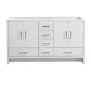 Fresca Imperia 60" Glossy White Free Standing Double Sink Modern Bathroom Cabinet FCB9460WH-D