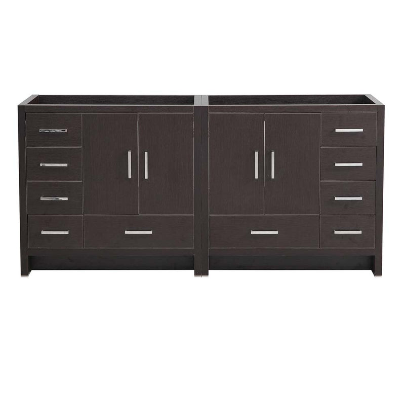 Fresca Imperia 72" Dark Gray Oak Free Standing Double Sink Modern Bathroom Cabinet FCB9472DGO