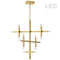 Dainolite 42W Chandelier Aged Brass Finish with Acrylic Diffuser FCS-3656C-AGB