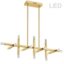 Dainolite 48W Horizontal Chandelier Aged Brass Finish with Acrylic Diffuser FCS-4064HC-AGB