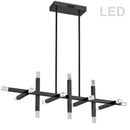 Dainolite 48W Horizontal Chandelier Matte Black with Acrylic Diffuser FCS-4064HC-MB