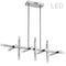 Dainolite 48W Horizontal Chandelier Polished Chrome Finish with Acrylic Diffuser FCS-4064HC-PC