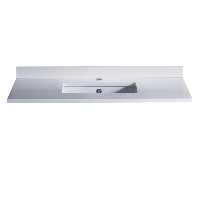 Fresca Oxford 36" White Countertop with Undermount Sink FCT2036WH-U