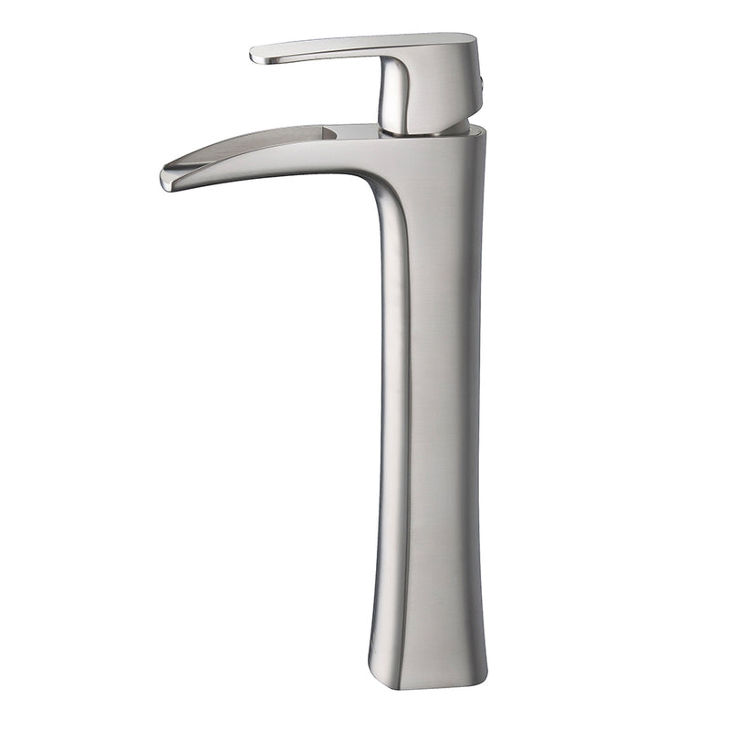 Fresca Fortore Single Hole Vessel Mount Bathroom Vanity Faucet Brushed Nickel FFT3072BN