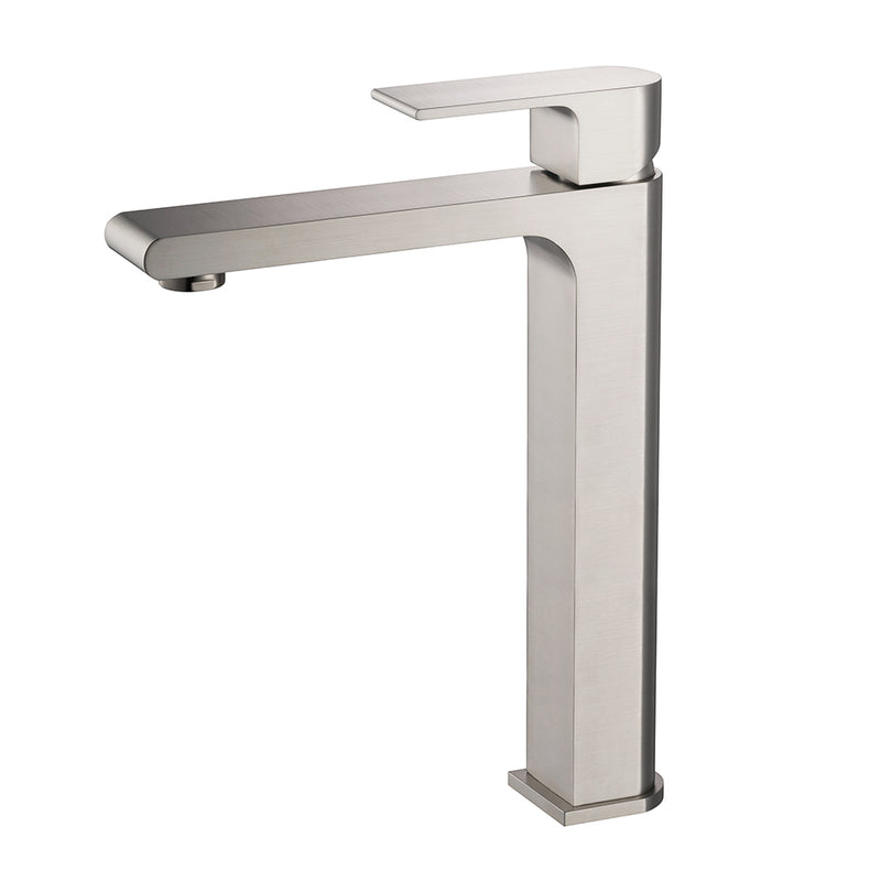 Fresca Allaro Single Hole Vessel Mount Bathroom Vanity Faucet - Brushed Nickel FFT9152BN