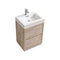 KubeBath Bliss 24" Nature Wood Free Standing Modern Bathroom Vanity FMB24-NW