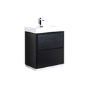 KubeBath Bliss 30" Black Free Standing Modern Bathroom Vanity FMB30-BK