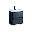 KubeBath Bliss 30" Gray Oak Free Standing Modern Bathroom Vanity FMB30-GO