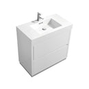 KubeBath Bliss 36" High Gloss White Free Standing Modern Bathroom Vanity FMB36-GW