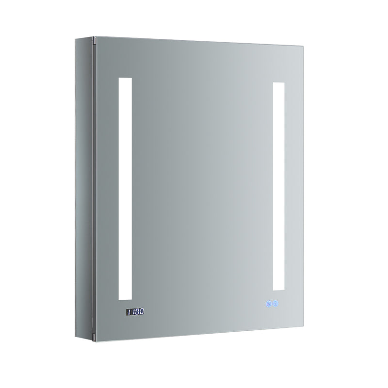 Fresca Tiempo 24" Wide x 30" Tall Bathroom Medicine Cabinet w/ LED Lighting & Defogger FMC012430-L