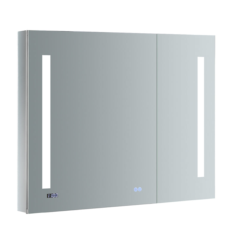 Fresca Tiempo 36" Wide x 30" Tall Bathroom Medicine Cabinet w/ LED Lighting & Defogger FMC013630