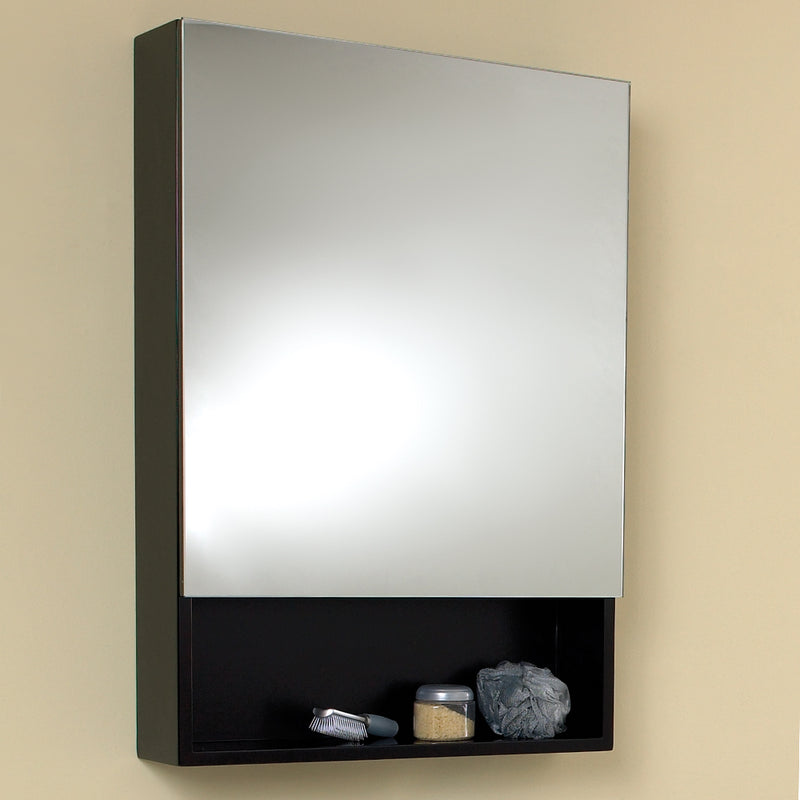 Fresca Lucera 24" Espresso Wall Hung Modern Bathroom Cabinet with Top and Undermount Sink FCB6124ES-UNS-CWH-U