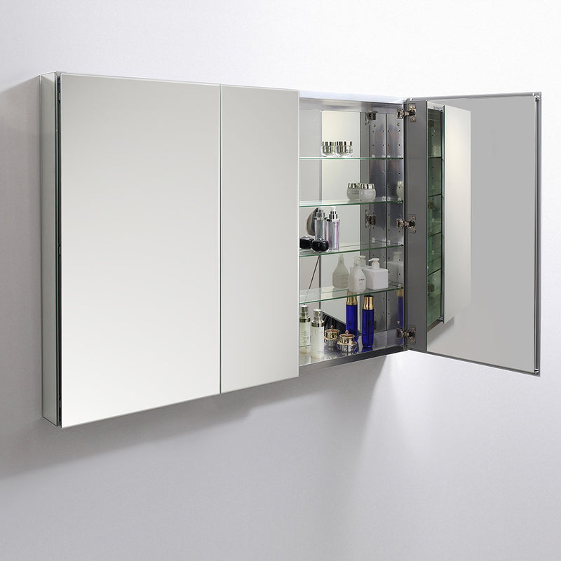 Fresca 50" Wide x 36" Tall Bathroom Medicine Cabinet with Mirrors FMC8014