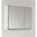 Fresca Catania 36" Glossy Ash Gray Wall Hung Modern Bathroom Cabinet with Integrated Sink FCB9236HA-I