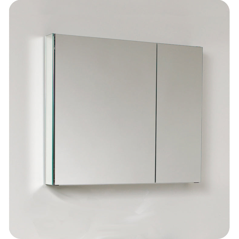 Fresca Imperia 36" Glossy White Free Standing Modern Bathroom Cabinet with Integrated Sink - Right Version FCB9436WH-R-I