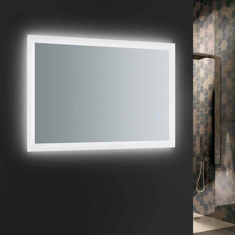 Fresca Angelo 24" Wide x 36" Tall Bathroom Mirror with  Halo Style LED Lighting and Defogger FMR012436