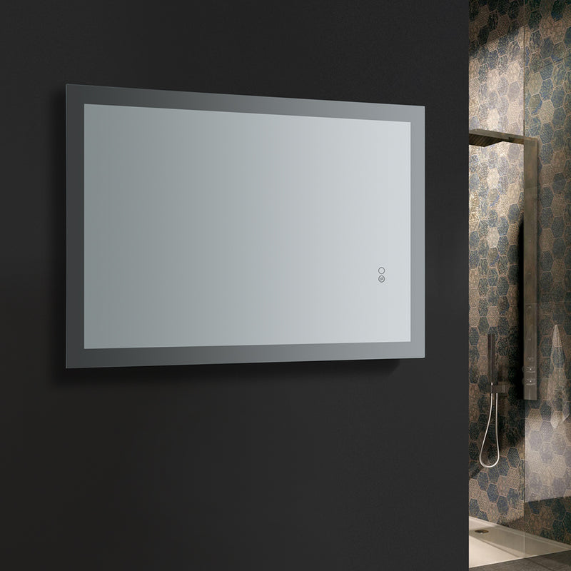 Fresca Angelo 24" Wide x 36" Tall Bathroom Mirror with  Halo Style LED Lighting and Defogger FMR012436