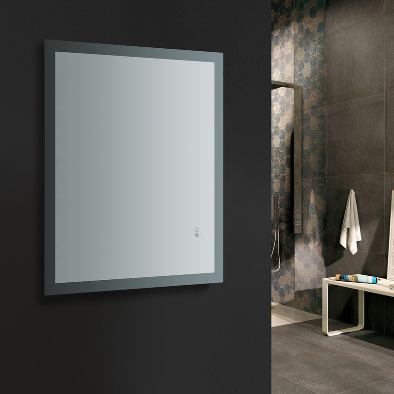 Fresca Angelo 36" Wide x 30" Tall Bathroom Mirror with  Halo Style LED Lighting and Defogger FMR013630