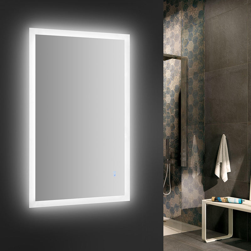 Fresca Angelo 48" Wide x 30" Tall Bathroom Mirror with  Halo Style LED Lighting and Defogger FMR014830