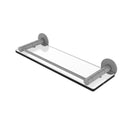 Allied Brass Fresno Collection 16 Inch Glass Shelf with Vanity Rail FR-1-16G-GYM