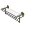 Allied Brass Fresno Collection 16 Inch Glass Shelf with Vanity Rail and Integrated Towel Bar FR-1-16GTB-ABR