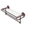 Allied Brass Fresno Collection 16 Inch Glass Shelf with Vanity Rail and Integrated Towel Bar FR-1-16GTB-CA