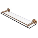 Allied Brass Fresno Collection 22 Inch Glass Shelf with Vanity Rail FR-1-22G-BBR