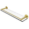 Allied Brass Fresno Collection 22 Inch Glass Shelf with Vanity Rail FR-1-22G-PB