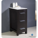 Fresca Torino 12" Espresso Bathroom Linen Side Cabinet FST6212ES