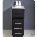 Fresca Torino 12" Espresso Bathroom Linen Side Cabinet FST6212ES