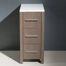 Fresca Torino 12" Gray Oak Bathroom Linen Side Cabinet FST6212GO