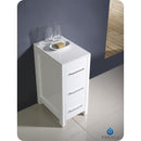 Fresca Torino 12" White Bathroom Linen Side Cabinet FST6212WH