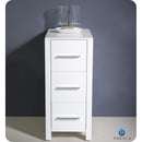 Fresca Torino 12" White Bathroom Linen Side Cabinet FST6212WH