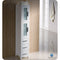 Fresca Torino 42" White Modern Bathroom Vanity with Side Cabinet and Vessel Sink FVN62-3012WH-VSL