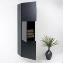 Fresca Black Bathroom Linen Side Cabinet with 3 Large Storage Areas FST8090BW