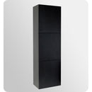 Fresca Black Bathroom Linen Side Cabinet w/ 3 Large Storage Areas FST8090BW